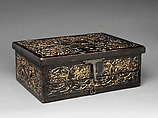 Writing box with Camões inscription, Wood, lacquer, gold and iron, Lower Burma, Kingdom of Pegu
