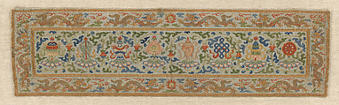 Sutra Cover with Eight Buddhist Treasures, Silk and metal thread tapestry (kesi), China