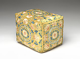 Arm Pillow (one of a pair), Silk embroidery on silk satin, China