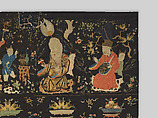 Hanging with the Three Stars, Silk and metal thread embroidery on silk satin, China