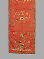 Table Vallance with Elephant, Silk and metal thread embroidery on silk satin, China