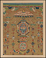 Panel with Lantern and Streamers, Silk and metal thread tapestry (kesi), China