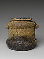 Freshwater Jar (Mizusashi), titled Hotei, Stoneware with natural ash glaze (Iga ware), Japan