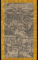 A Scenic View of Minghuang’s Gardens, Hanging scroll; woodblock print; ink on paper, China