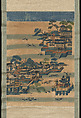 Scenic Spots of Zhenjiang, Hanging scroll; woodblock print; ink on paper with additional hand coloring, China