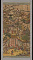 Story of the Western Chamber, Hanging scroll; woodblock print; ink on paper with additional hand coloring, China