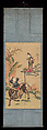 The Herd Boy and the Weaving Maiden, Hanging scroll; woodblock print; ink on paper with additional hand coloring, China