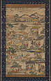 Second Part of The Story of the Lute, Hanging scroll; woodblock print; ink on paper with additional hand coloring, China