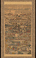 Second Part of Tale of Washing the Silken Gauze, Hanging scroll; woodblock print; ink on paper with additional hand coloring, China