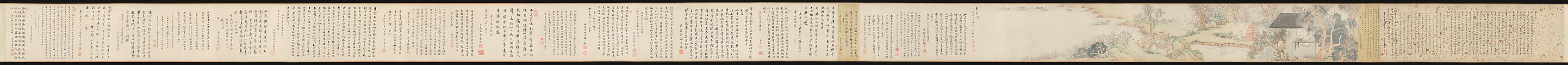 Dreaming of Flowers, Zhai Jichang (Chinese, 1770–1820), Handscroll; ink and color on paper, China