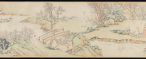 Dreaming of Flowers, Zhai Jichang (Chinese, 1770–1820), Handscroll; ink and color on paper, China