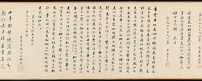 Dreaming of Flowers, Zhai Jichang (Chinese, 1770–1820), Handscroll; ink and color on paper, China