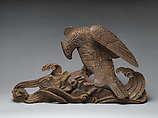 Figure of an Eagle, Wood, carved, Japan