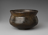 Tea Bowl Named "Kaedegure" (Twilight by the Maples), Attributed to Raku Chōjirō (Japanese, 1516–1592), Earthenware with black glaze (Raku ware), Japan