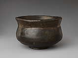 Tea Bowl Named "Kaedegure" (Twilight by the Maples), Attributed to Raku Chōjirō (Japanese, 1516–1592), Earthenware with black glaze (Raku ware), Japan