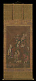 Luohans and Attendants, Unidentified artist, Hanging scroll; ink and color on silk, China