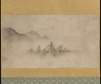Landscape, Attributed to Kano Motonobu (Japanese, 1477–1559), Hanging scroll; ink on paper, Japan