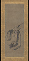 Hotei, flanked by panels of birds, Kenkō Shōkei Japanese, Paint on paper, Japan