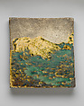 Tile, Stoneware with glaze; Mino ware, Oribe type, Japan