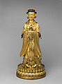 Dragon Girl (Longnü), Gilt copper alloy, China