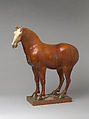 Horse, Earthenware with brown glazes, China