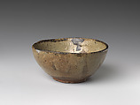 Sake cup, Painted with underglaze iron decoration (Karatsu ware), Japan