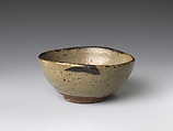 Sake cup, Painted with underglaze iron decoration (Karatsu ware), Japan