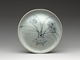 Dish with Grasses and Flowers, Porcelain with underglaze blue decoration (Hizen ware, early Imari type), Japan