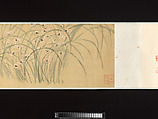 Flowers in Rain through the Four Stages of Meditation, Xugu (Zhu Huairen) (Chinese, 1823–1896), Handscroll; ink  and color on silk, China