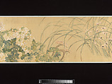 Flowers in Rain through the Four Stages of Meditation, Xugu (Zhu Huairen) (Chinese, 1823–1896), Handscroll; ink  and color on silk, China
