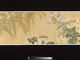 Flowers in Rain through the Four Stages of Meditation, Xugu (Zhu Huairen) (Chinese, 1823–1896), Handscroll; ink  and color on silk, China