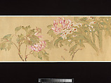 Flowers in Rain through the Four Stages of Meditation, Xugu (Zhu Huairen) (Chinese, 1823–1896), Handscroll; ink  and color on silk, China