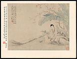 Gentlewomen, Hu Xigui (Chinese, 1839–1883), Album of twelve leaves; ink and color on paper, China