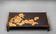 Writing Table (Bundai) with Melons and Squirrels, Lacquered wood with gold hiramaki-e and e-nashiji (“pear-skin picture”), Japan