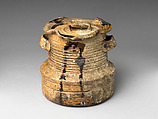 Freshwater Jar (Mizusashi), Stoneware with natural ash, feldspar, and iron glazes (Mino ware, Iga type), Japan