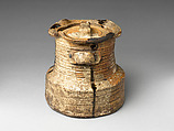 Freshwater Jar (Mizusashi), Stoneware with natural ash, feldspar, and iron glazes (Mino ware, Iga type), Japan