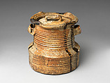 Freshwater Jar (Mizusashi), Stoneware with natural ash, feldspar, and iron glazes (Mino ware, Iga type), Japan