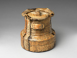 Freshwater Jar (Mizusashi), Stoneware with natural ash, feldspar, and iron glazes (Mino ware, Iga type), Japan