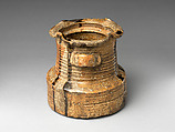 Freshwater Jar (Mizusashi), Stoneware with natural ash, feldspar, and iron glazes (Mino ware, Iga type), Japan