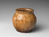 Bowl, Clay with light brown crackled glaze; foot unglazed; lacquer repairs (Ki Seto ware), Japan