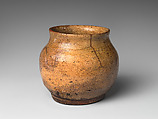 Bowl, Clay with light brown crackled glaze; foot unglazed; lacquer repairs (Ki Seto ware), Japan