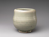 Freshwater Jar (Mizusashi), Porcelain with celadon glaze (Hizen ware, early Imari type); lacquer cover, Japan