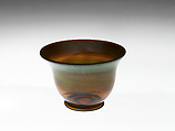 Chalcedony Glass Sake Cup, Marbled glass, Japan