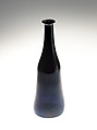 Wine Bottle, Glass in deep blue, Japan