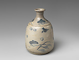 Bottle, Porcelain with underglaze blue (Arita ware), Japan
