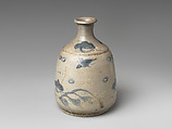 Bottle, Porcelain with underglaze blue (Arita ware), Japan