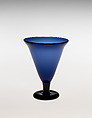 Small Wine Cup, Glass in deep blue, Japan