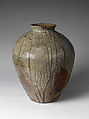 Jar, Tanba ware; stoneware with natural ash glaze, Japan