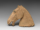 Model of a horse’s head, Earthenware, China