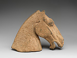 Model of a horse’s head, Earthenware, China